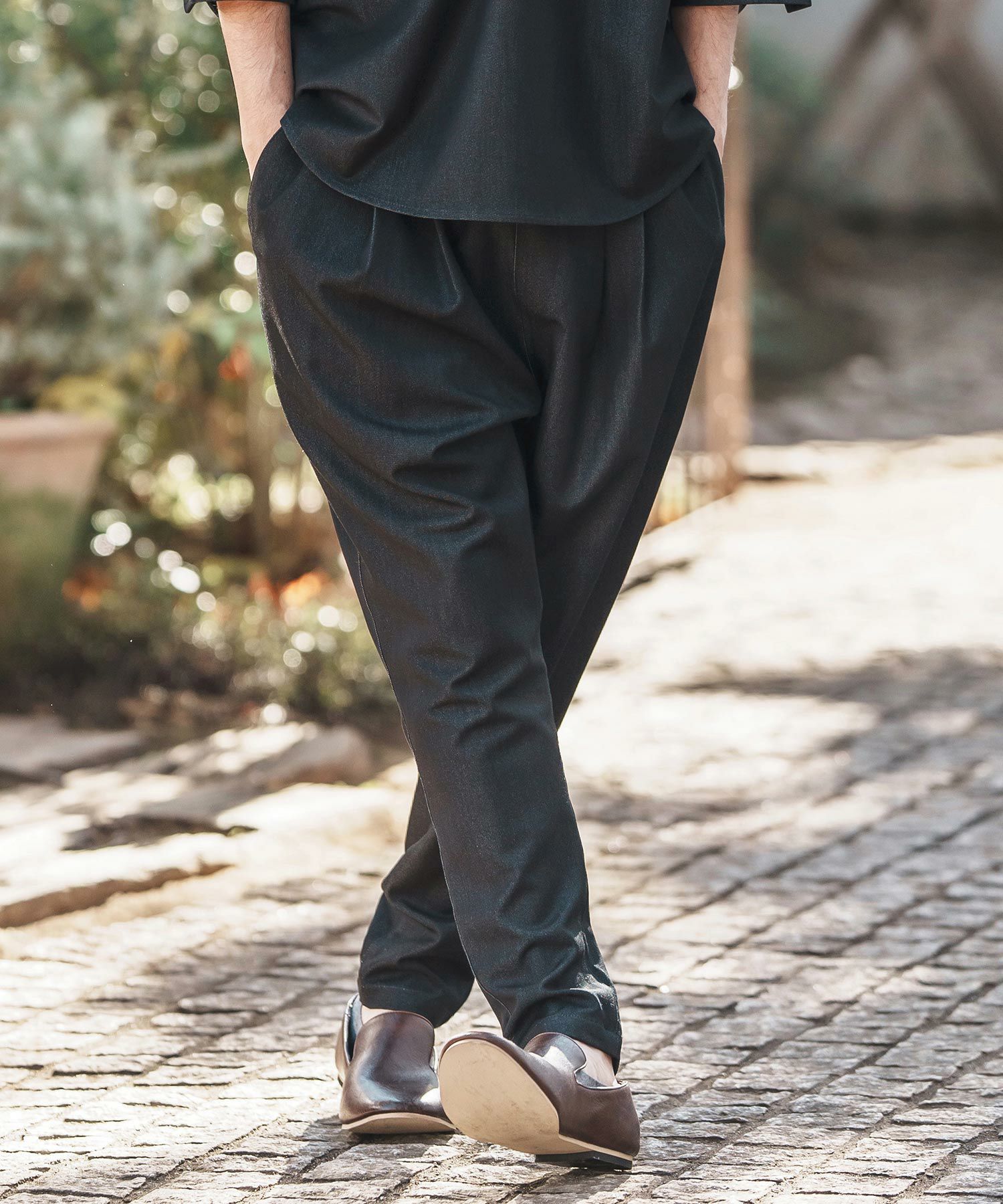 CAMBIO(カンビオ)】Denim Like Drape Sarrouel Pants サルエルパンツ