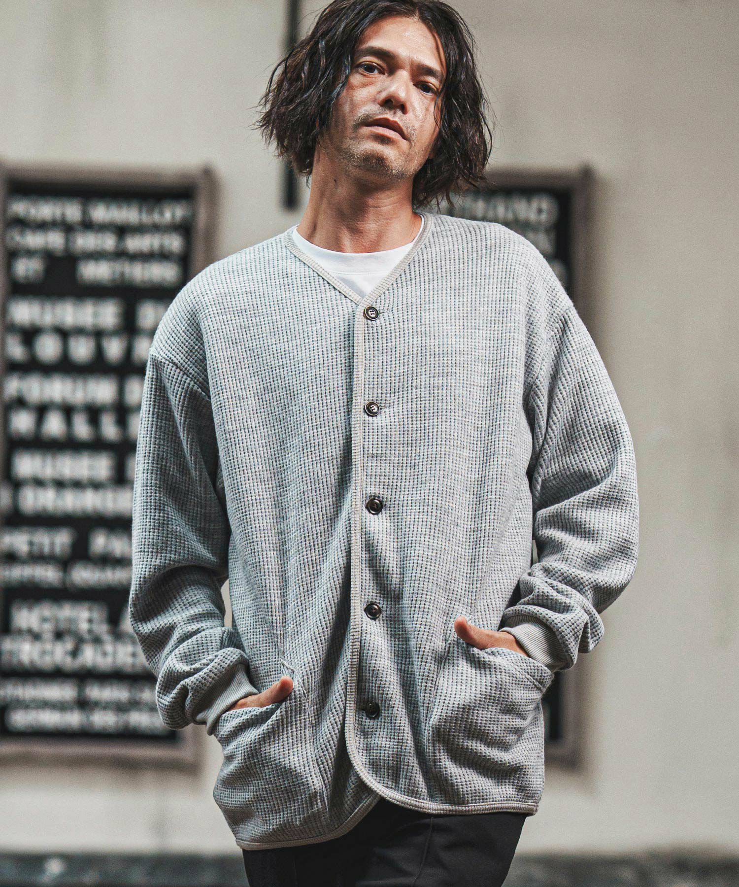 CAMBIO(カンビオ)】ウール混ビッグワッフルカーディガン(CAM-7290