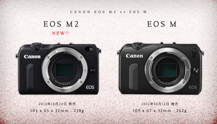 EOS M2 vs EOS M 比較] AF性能が段違い！キヤノンのミラーレス一眼新旧