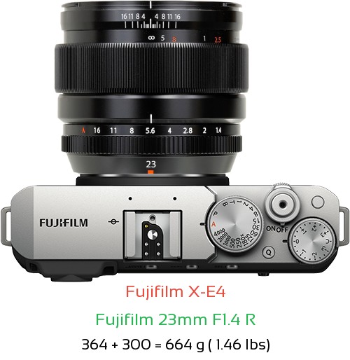 Fujifilm X-E4 Camera and Fujifilm 23mm F1.4 R Lens
