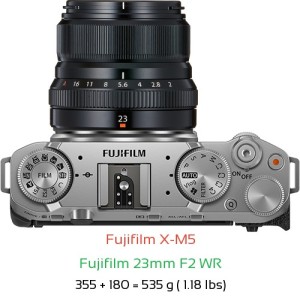 Fujifilm X-M5 Camera and Fujifilm 23mm F2.8 Lens