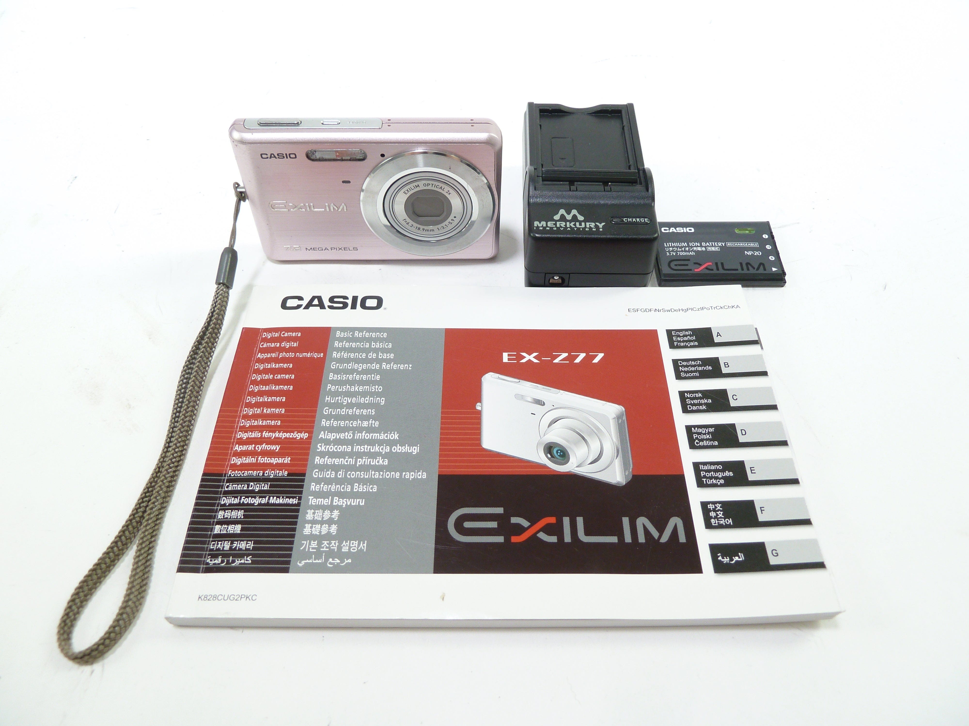 Casio EX-Z77 Exilim Digital Point & Shoot Camera - 7.2 MP - PINK