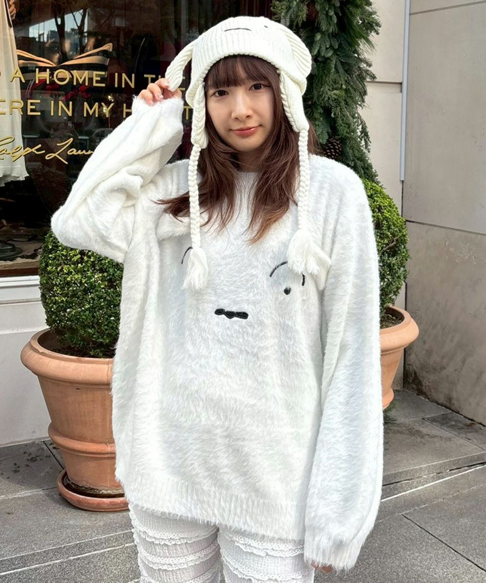 クレヨンしんちゃん】ふわふわ フェイス KNIT | Candy Stripper