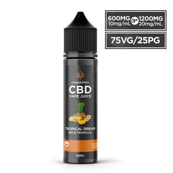 Tropical Dream CBD Vape Juice Hemp Cannabis - Cannaffex