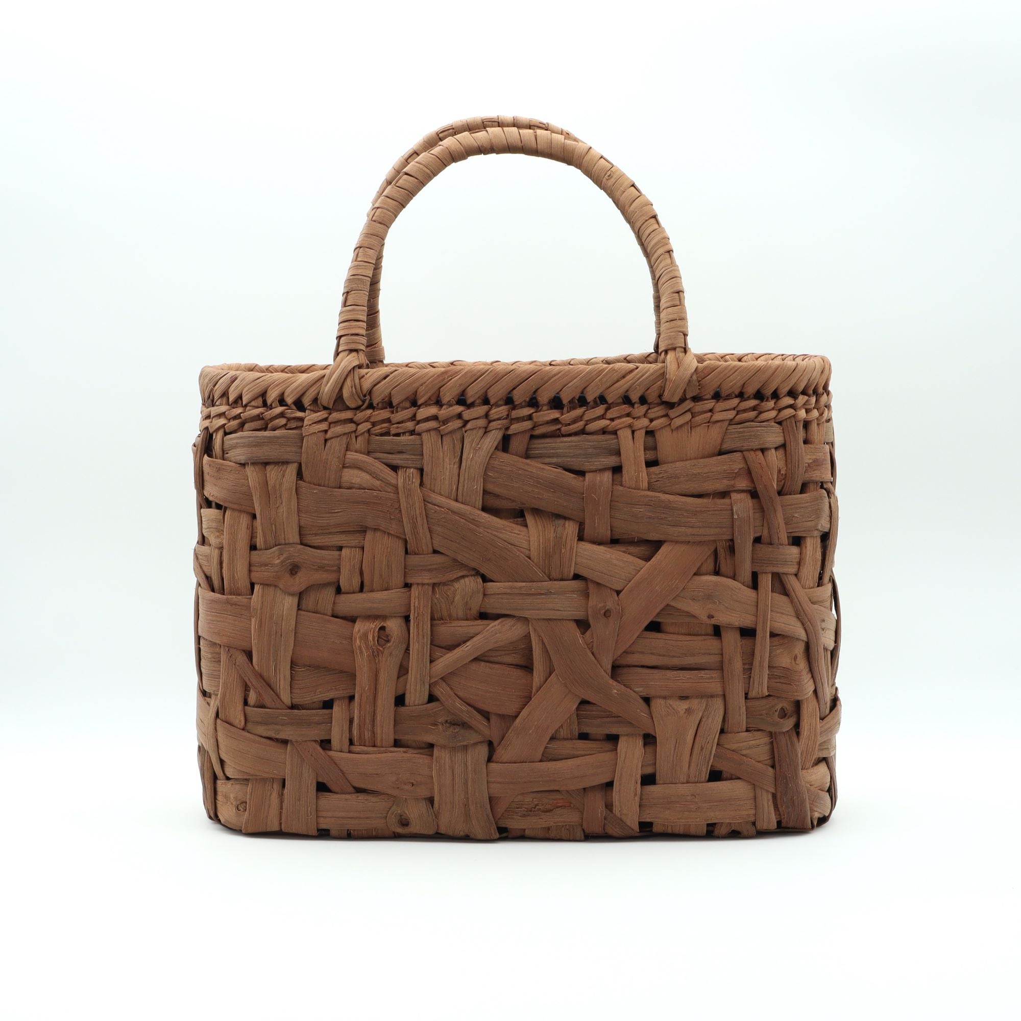 国産(長野県) 山葡萄かご 乱れ編み 国内採取 国内製作 3世代150年