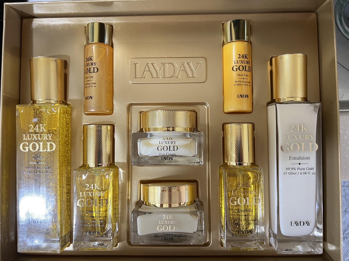 ANJO LAYDAY 24K Luxury Gold 6 Set Skincare Anti Aging Moisture