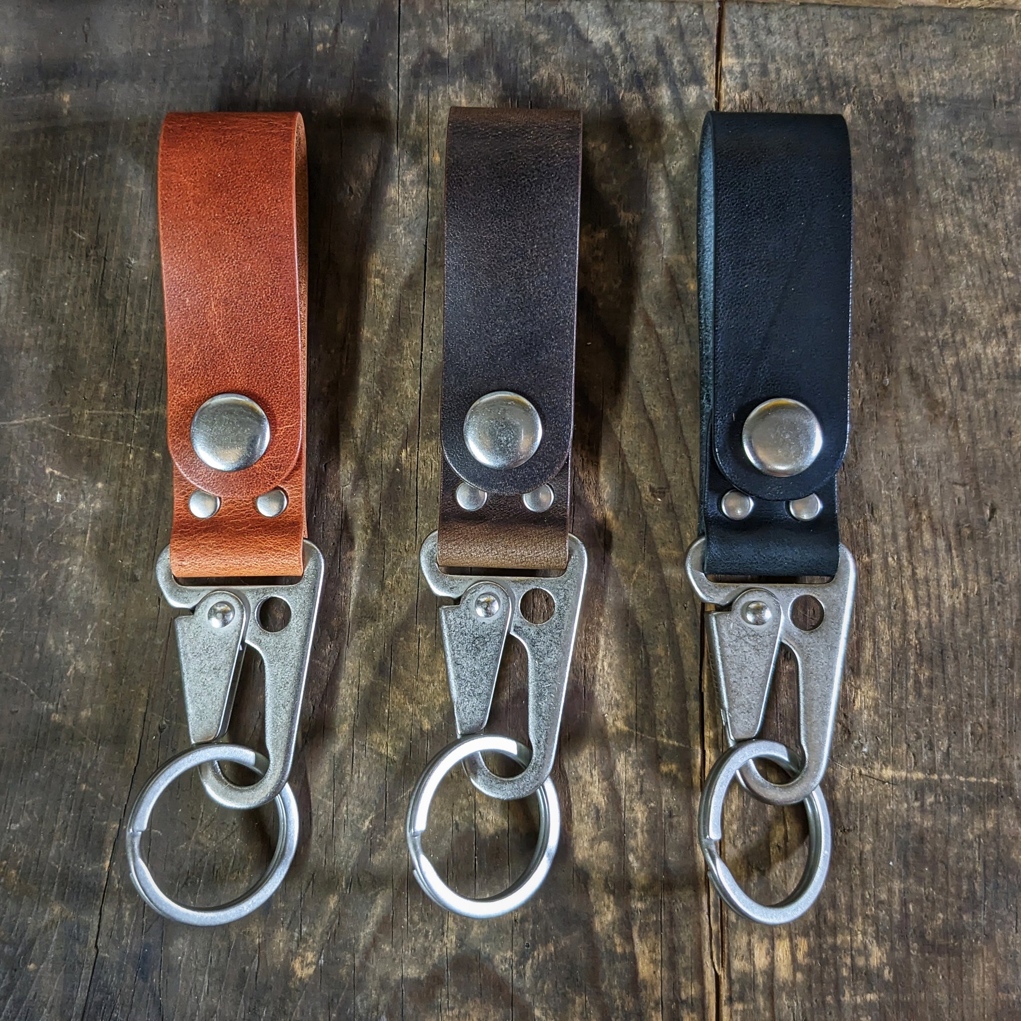Bear Mountain - Lever Snap Horween Leather Keychain – Caliber
