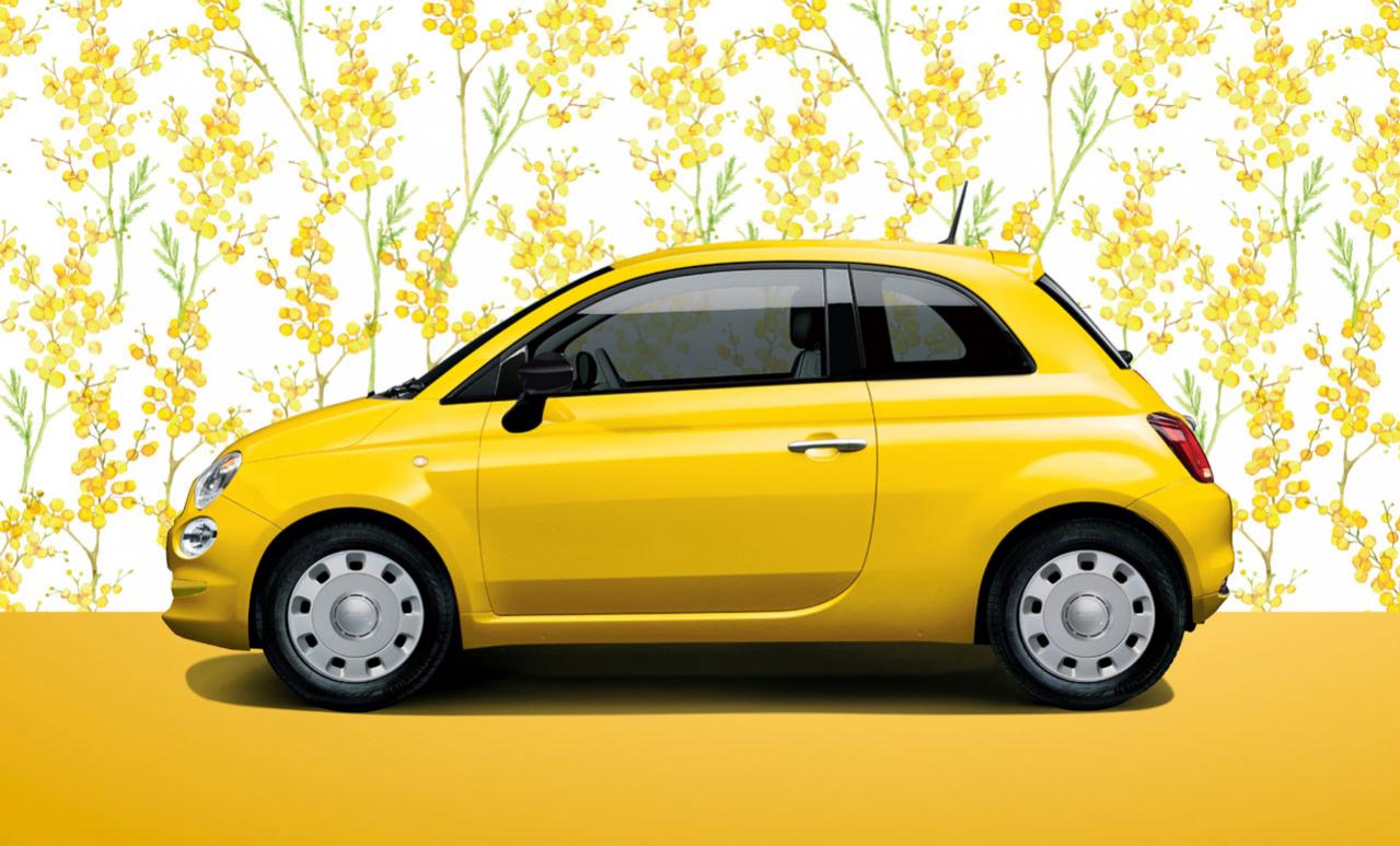 フィアット500/500Cに鮮やかなイエローカラーを採用した限定車「ミモザ