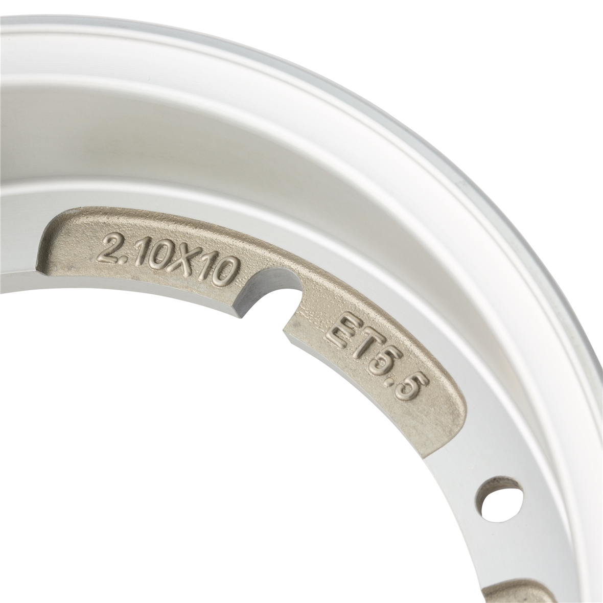 Vespa PX チューブレスアルミホイール2.10-10【シルバーつや消