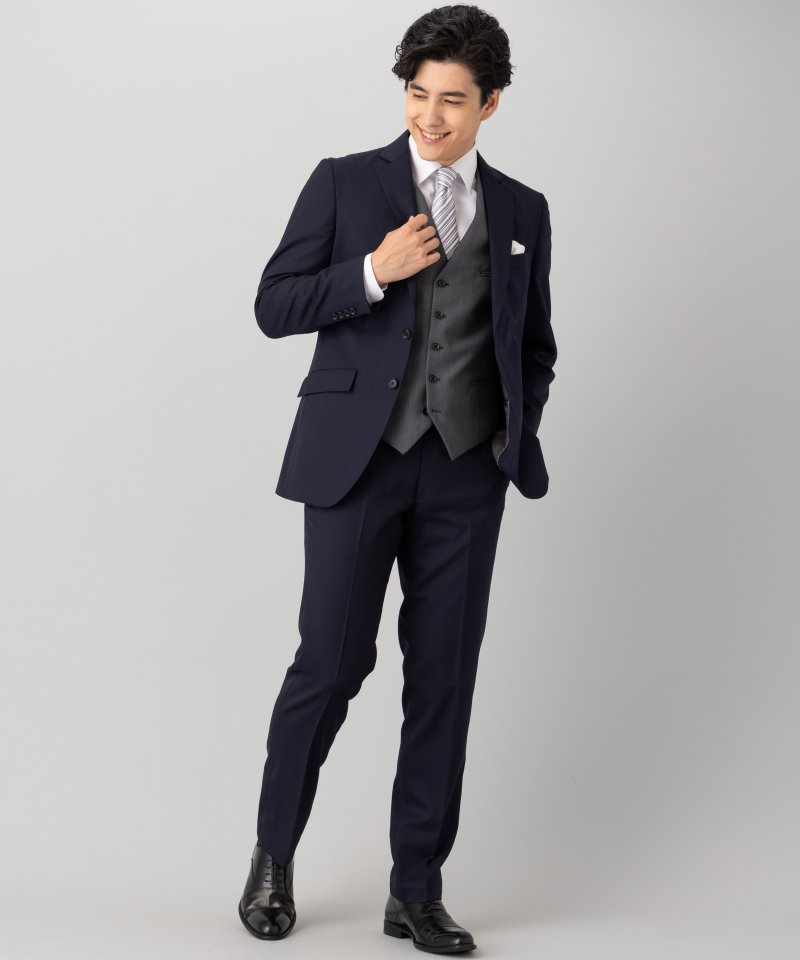 ORIHICA オリヒカ 【7点セット】シャドーストライプフォーマルスーツ