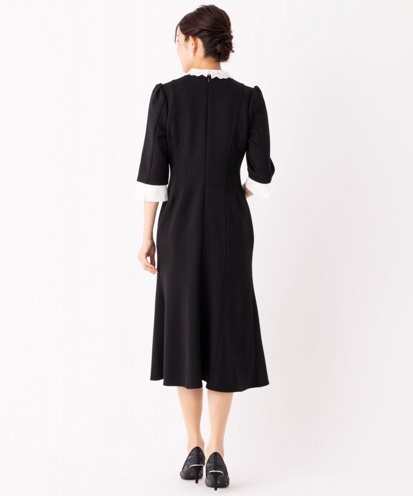 CELFORD セルフォード エンブロイダリーカラーポンチワンピース