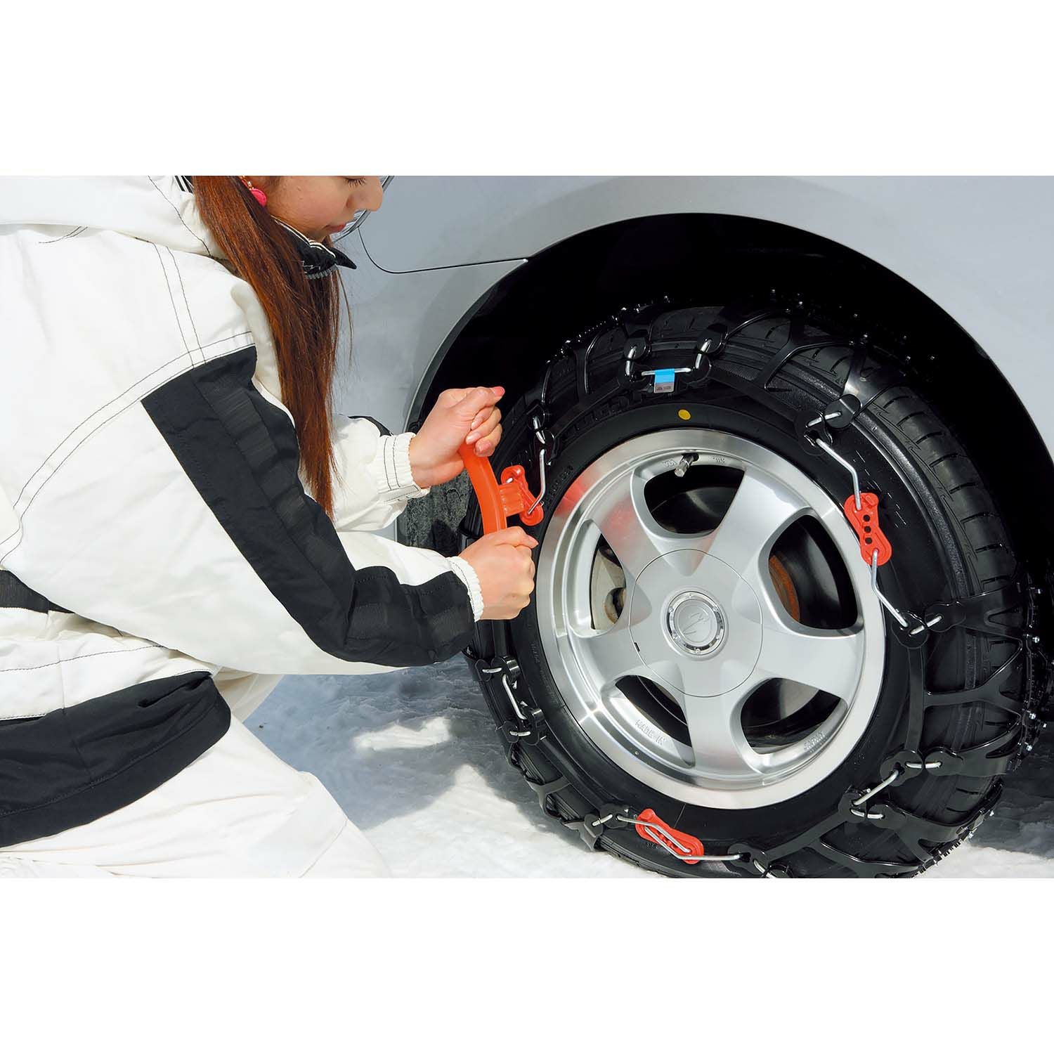 QE12L 非金属タイヤチェーン バイアスロンクイックイージー (R80