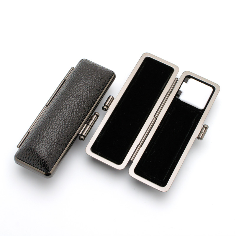 印鑑ケース ブラックメタル枠(寸胴用) ブラック 16.5-18.0mm｜印鑑