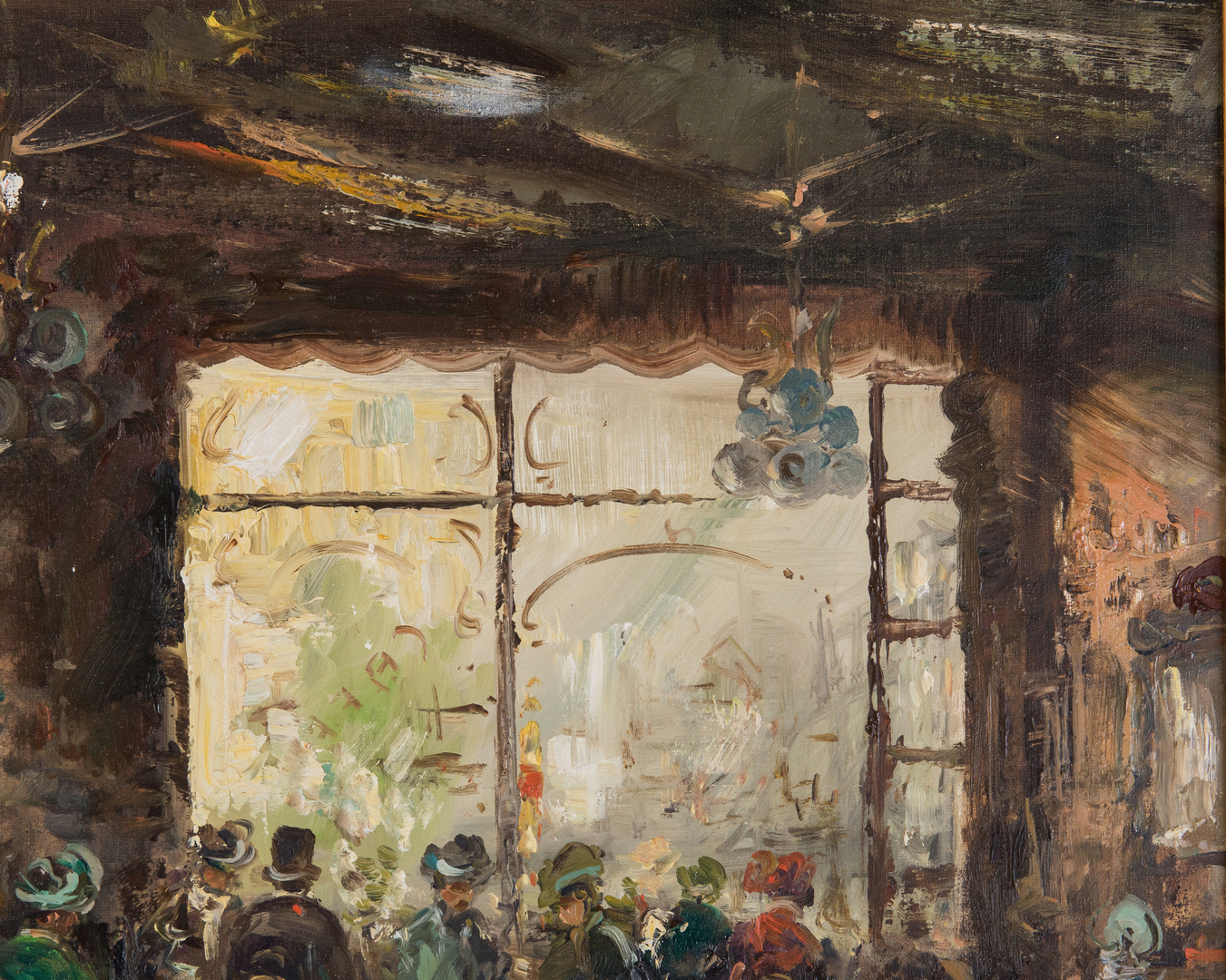 Lot 199: M. Passoni O/C, French Cafe Impressionist Painting | Case