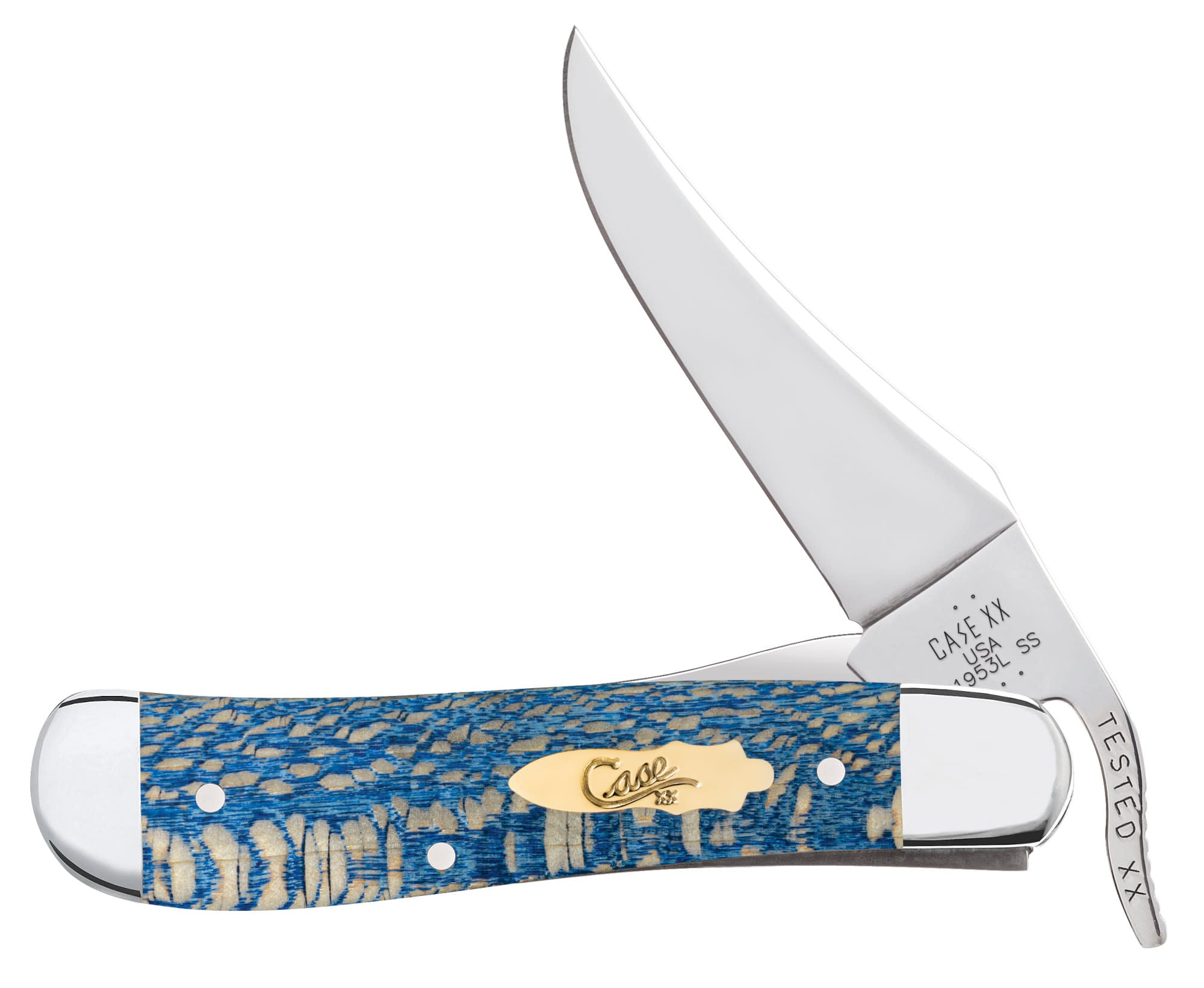 Case® | Smooth Blue Sycamore Wood RussLock® – caseknives.com