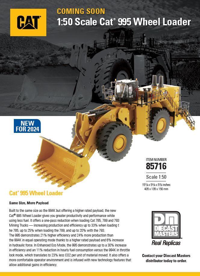 1:50 Cat 995 Wheel Loader, High Line Series, 85716 – CATmodels Canada
