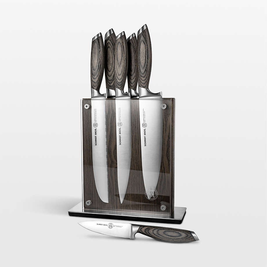 Schmidt Brothers Bonded Ash 7-Piece Knife Set + Reviews | Crate