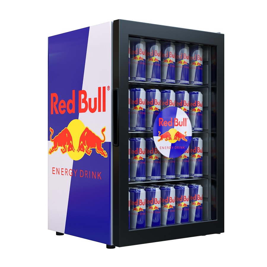 Redbull Mini Fridge - 3D Model for Corona