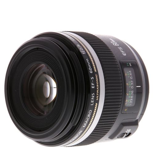 Canon EF-S 60mm f/2.8 Macro USM Autofocus APS-C Lens, Black {52}