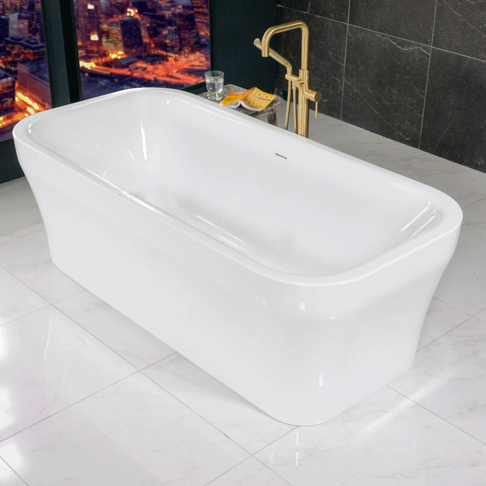 Freestanding Tub – Non-Jetted Water Heated Eclipse-SM73WHC Center