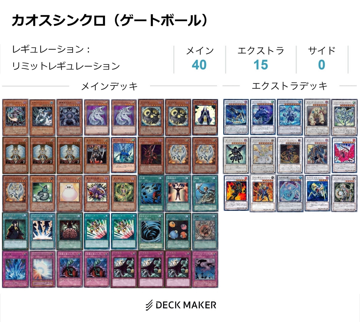 デッキ紹介ーゲートボール型【カオスシンクロ】 - トリエの雑談ブログ