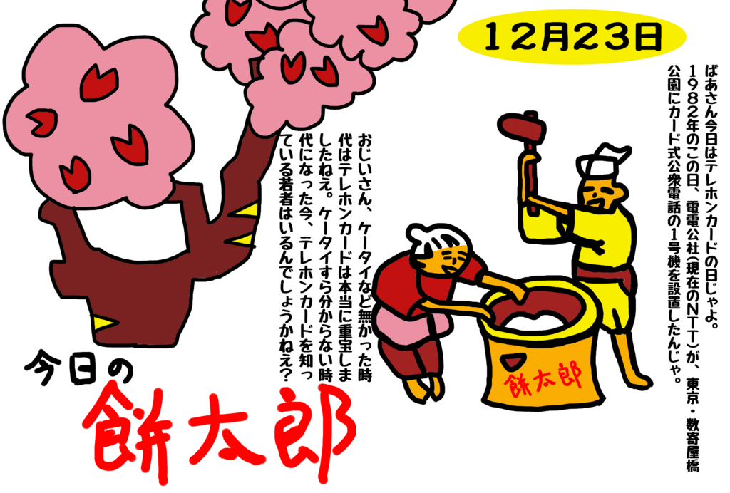 12月23日はテレホンカードの日 - こうですか？わかりません