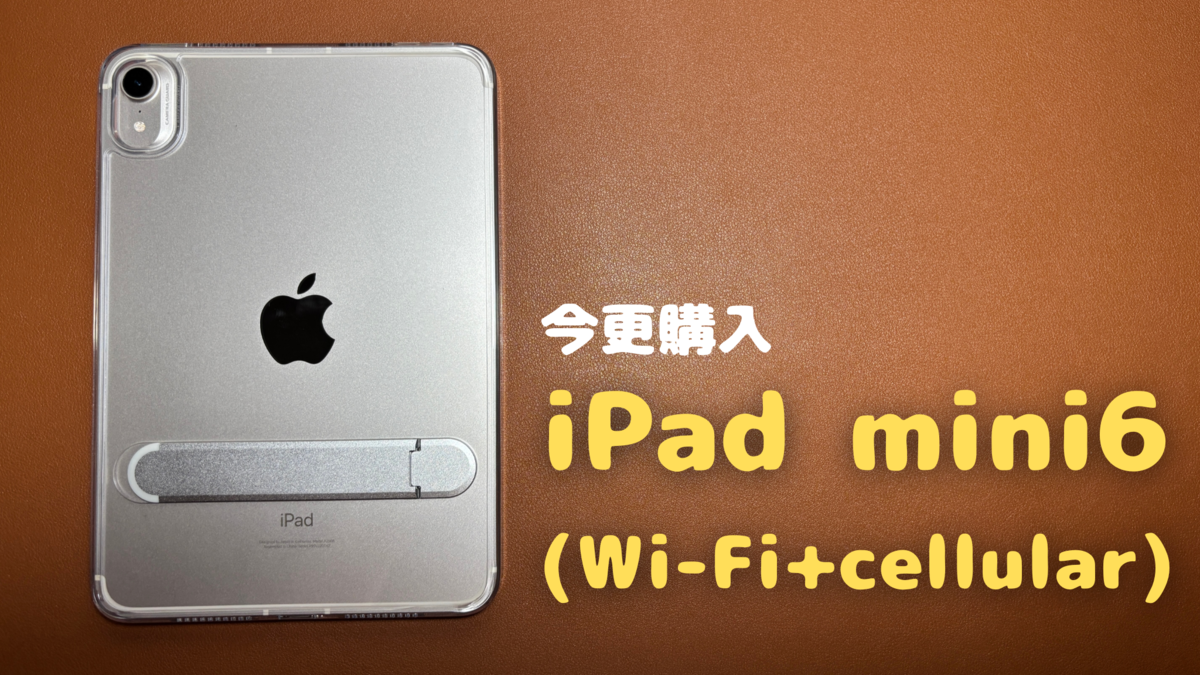 今更購入】iPad mini6のcellularモデルを悩みに悩んで購入したワケ