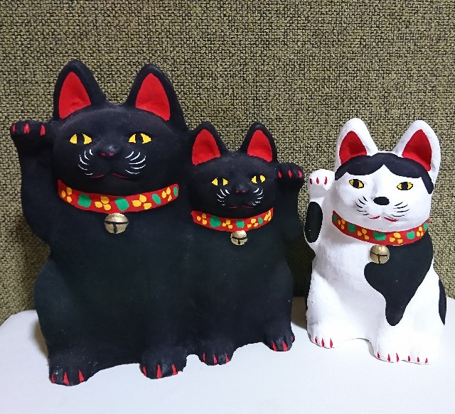 招き猫81【愛知】三河旭土人形/おぼこ屋雛八 - 郷土玩具/招き猫十八番