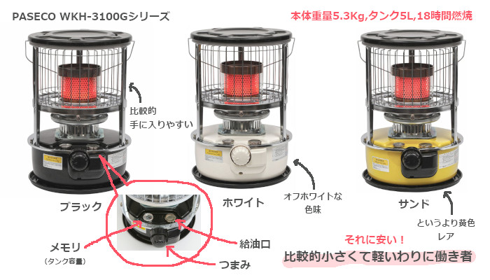 冬キャンデビュー！ついに石油ストーブ導入PASECO WKH-3100G - ぽにろぐ