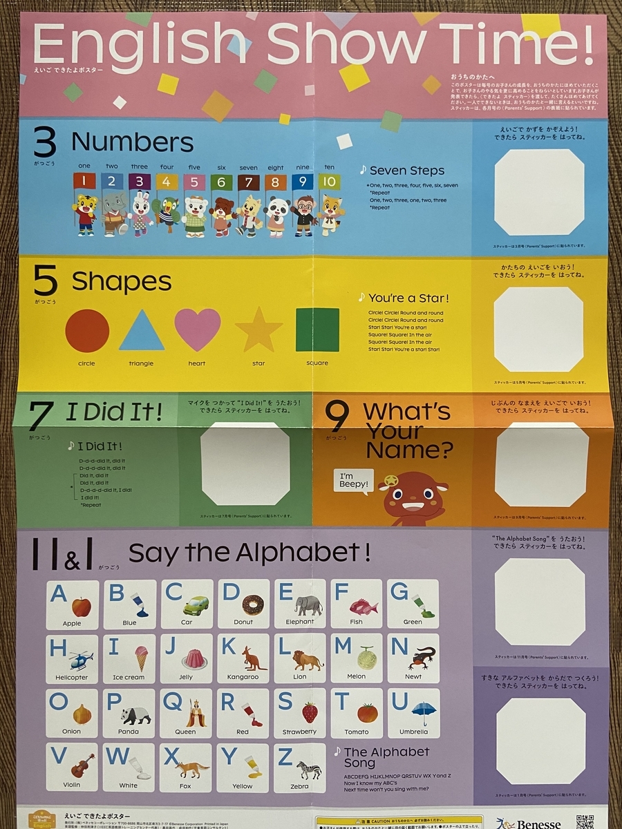 こどもちゃれんじほっぷEnglish3月開講号レビュー - 個人の感想です