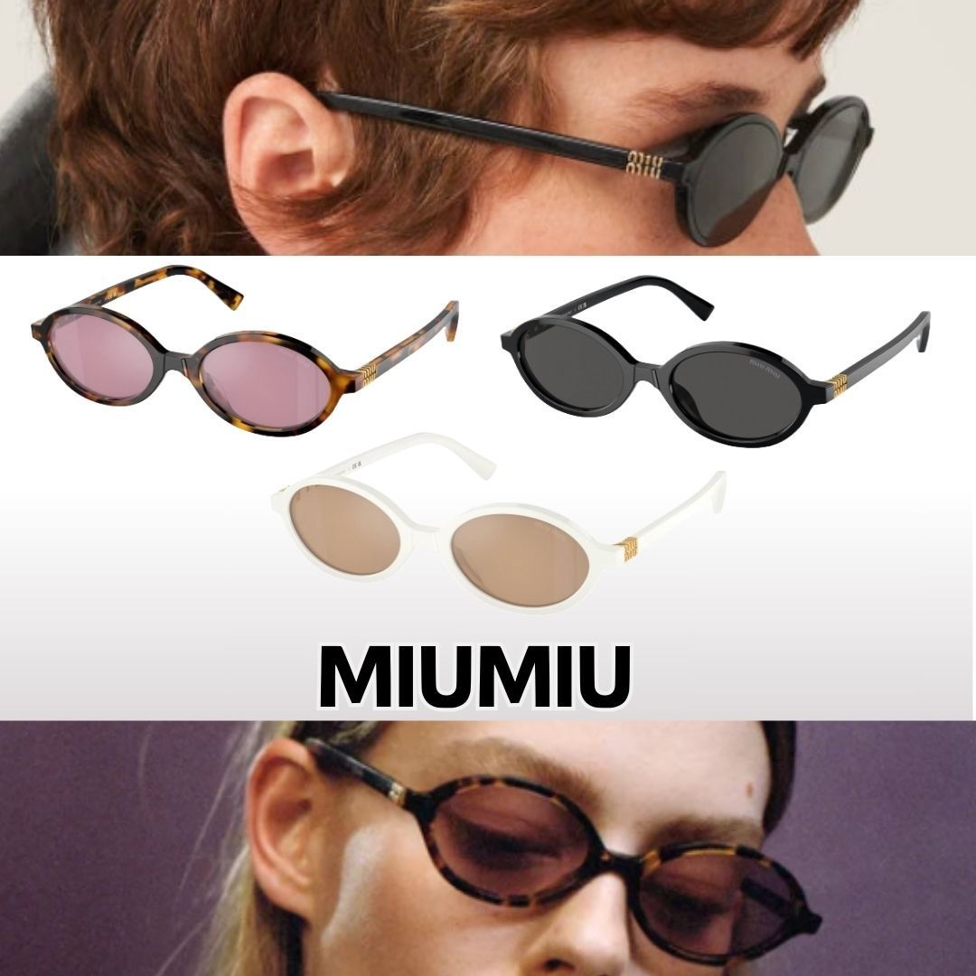 MIUMIU｜MU04ZS ロゴ入りサングラス VAU50D/1AB5S0/14240D (MiuMiu