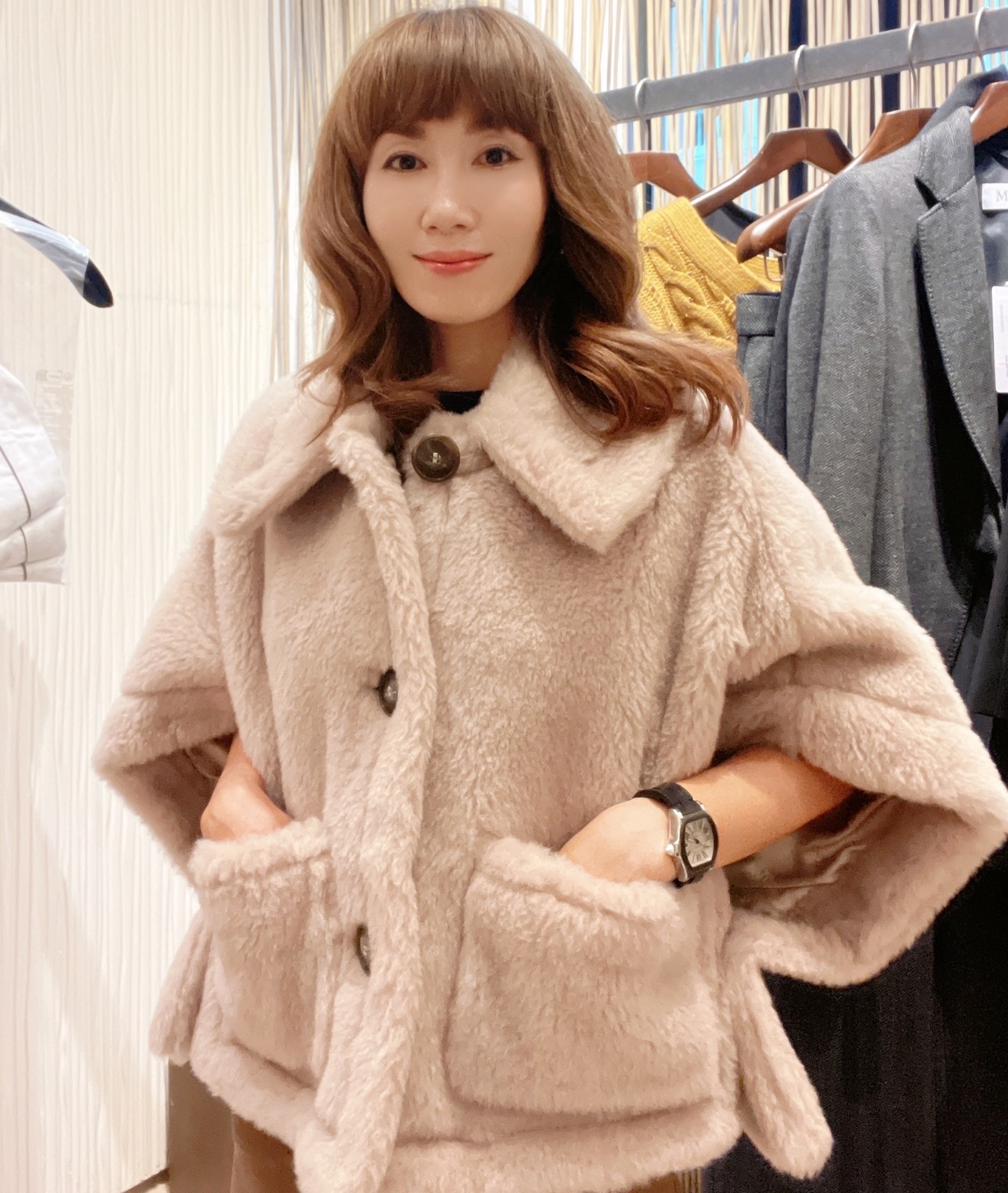 MaxMara【NEWTERZO】 最新作 テディベア ケープ☆関税込み (Max Mara