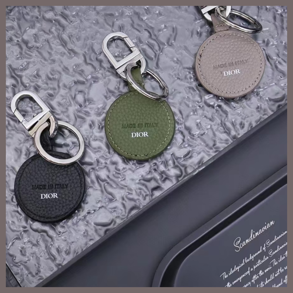 DIOR刻印入り♪】オブリーク グレインドカーフスキン (Dior/キーケース