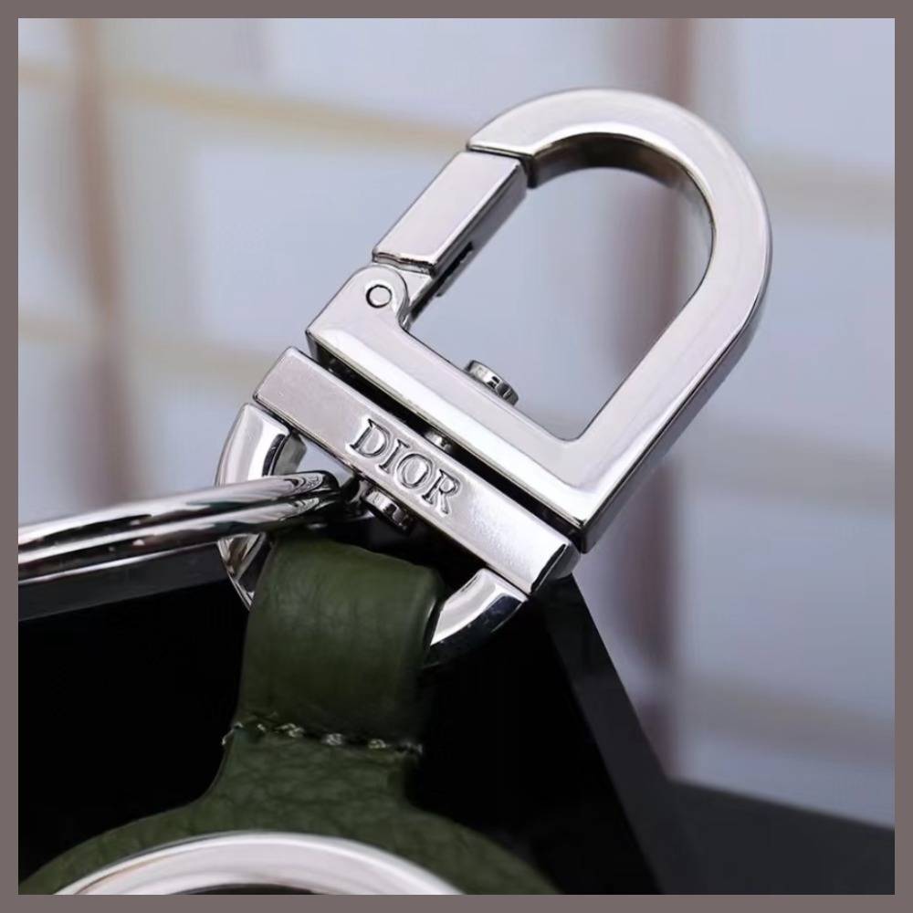 DIOR刻印入り♪】オブリーク グレインドカーフスキン (Dior/キーケース