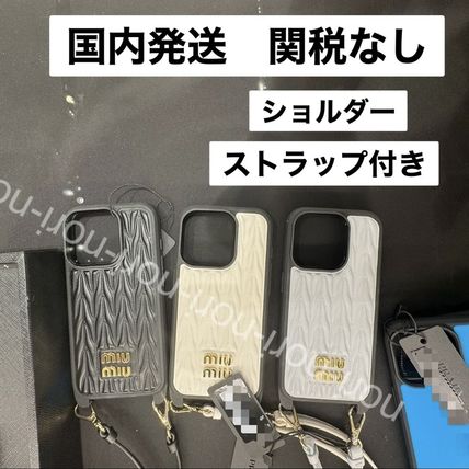 iPhone ケース ショルダー MiuMiu(ミュウミュウ) スマホケース・テック