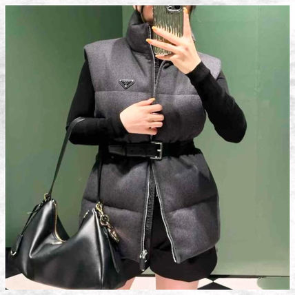 グレー（灰色）系 PRADA(プラダ) ダウンベスト(レディース) - ブランド