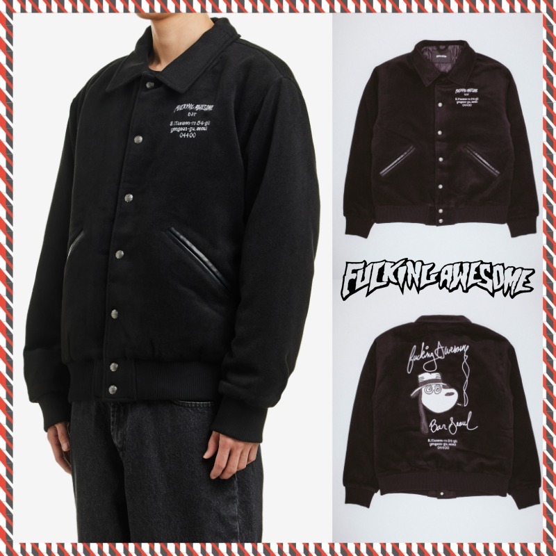 FUCKING AWESOME】24fw KOREA BAR VARSITY JACKET (Fucking Awesome