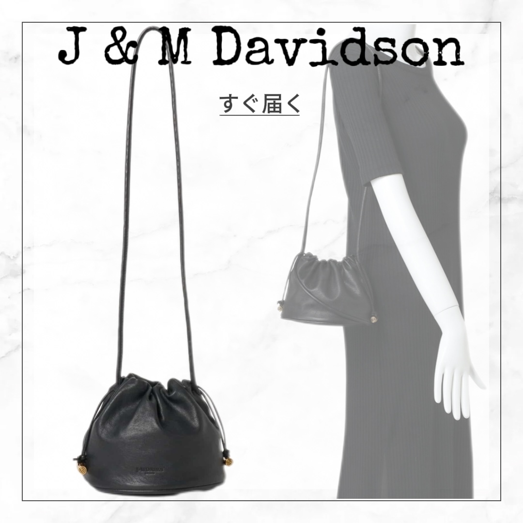 J&M Davidson》エスカルゴショルダーバッグ ブラック/すぐ届く (J & M