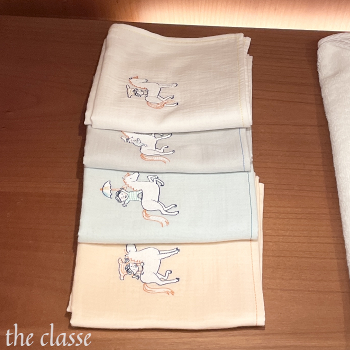 4枚セット＊】可愛い刺繍♪ HERMES コットンガーゼおくるみ (HERMES