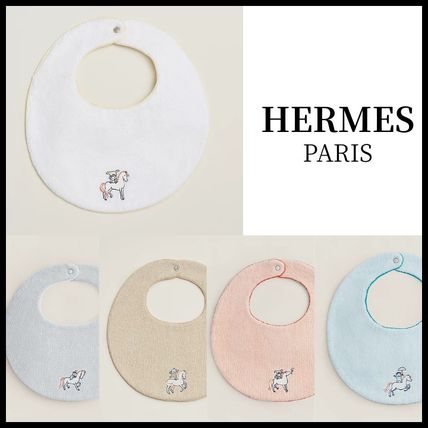ブルー（青）系 HERMES(エルメス) よだれかけ・スタイ・ビブ(ベビー