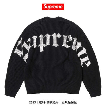 Supreme x Umbro】Old English Printed Sweater Black - 25SS (Supreme
