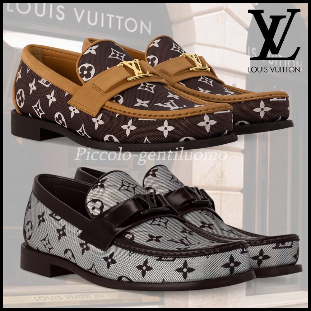 洗練モノグラム×レザー☆】ルイヴィトン メジャーローファー (Louis