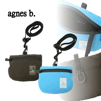 ロゴ ブルー（青）系 Agnes b(アニエスベー) ショルダーバッグ(メンズ
