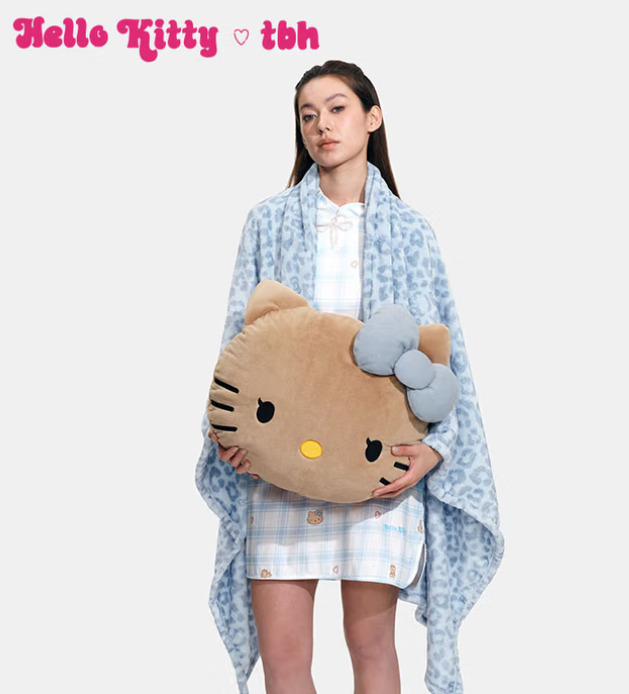 中国☆Hello Kitty x tbh ハローキティ 枕ピロー＆ブランケット (Hello