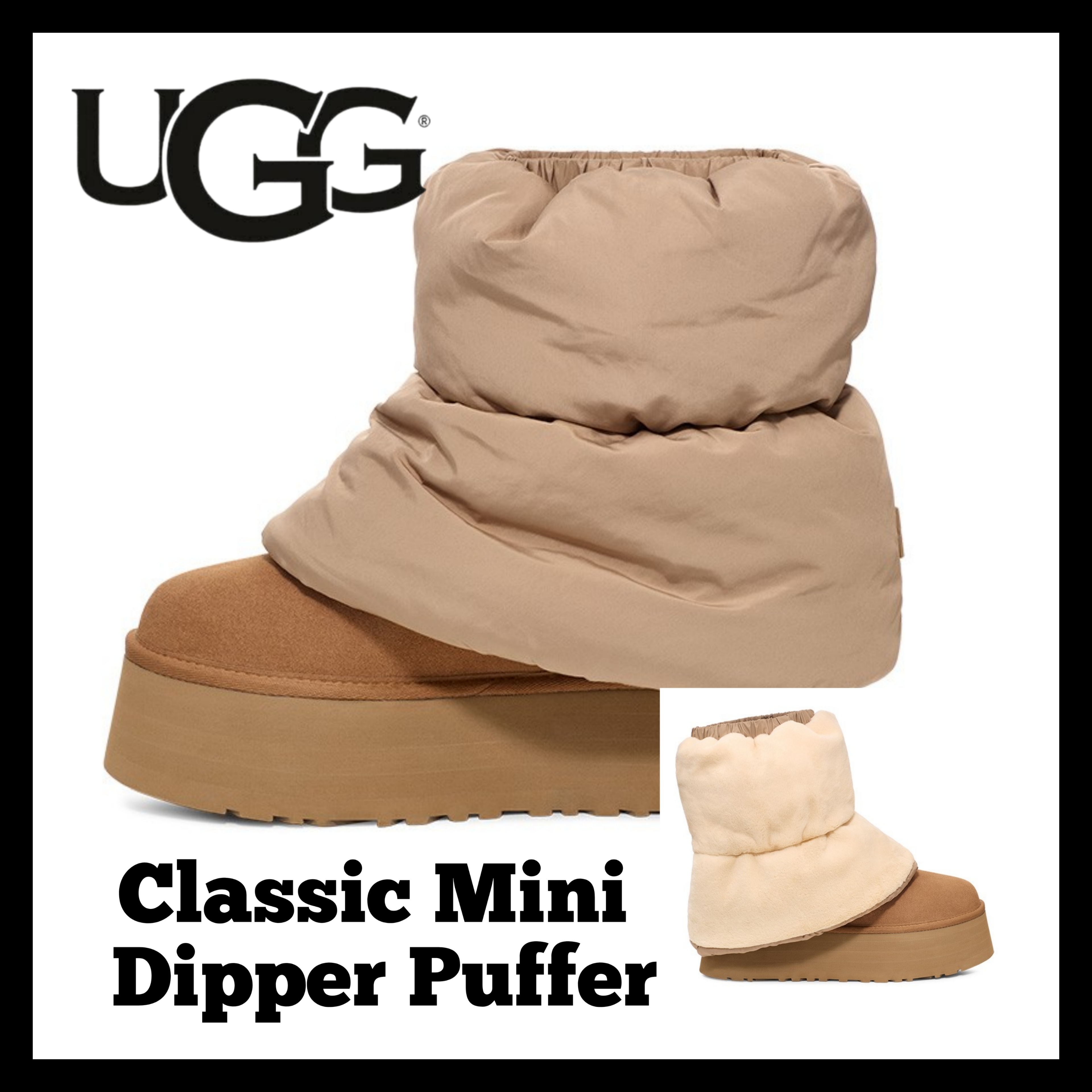 UGG】Classic Mini Dipper Puffer ブーツ 送料間税込 (UGG/ショート