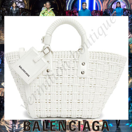XS ホワイト（白）系 BALENCIAGA(バレンシアガ) かごバッグ(レディース