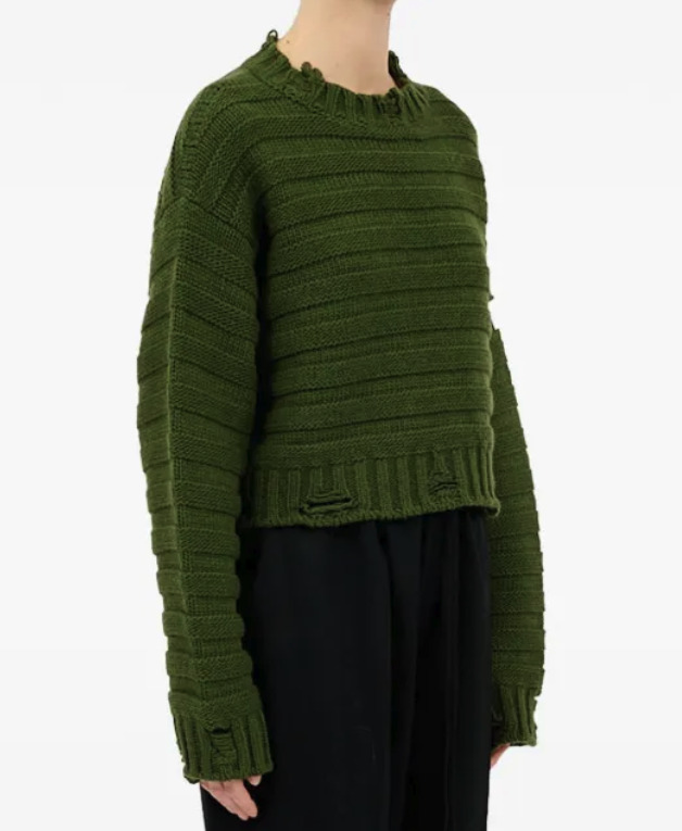 MM6 Maison Margiela セーター トップス ニット ダメージ ロゴ