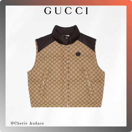 GUCCI グッチGGコットンキャンバス ダウンベスト☆送料込み☆ (GUCCI