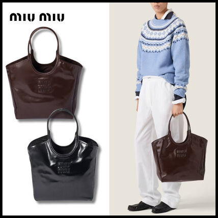 A4サイズ収納可 MiuMiu(ミュウミュウ) トートバッグ(レディース