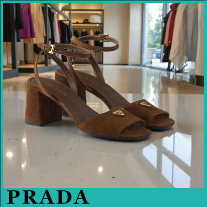 ブラウン（茶色）系 23cm PRADA(プラダ) サンダル・ミュール
